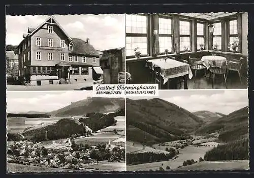AK Assinghausen /Hochsauerland, Gasthof Würminghausen, Ortsansicht