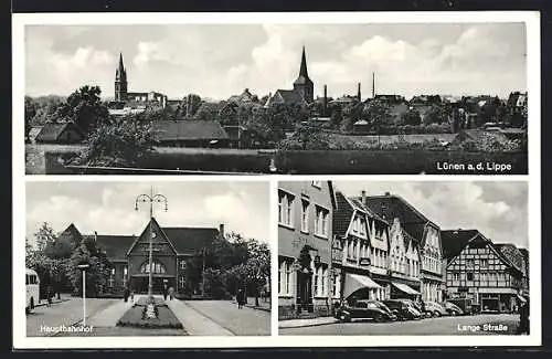 AK Lünen a. d. Lippe, Lange Strasse, Hauptbahnhof