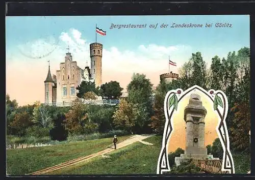 AK Görlitz, Bergrestaurant auf der Landeskrone