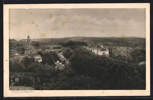 AK Tecklenburg, Panorama mit Kirche