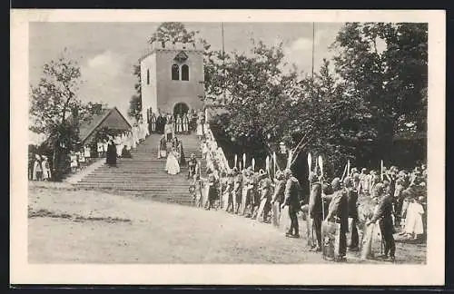 AK Tecklenburg i. W., Heimatspiele, Die Nibelungen, Theaterszene