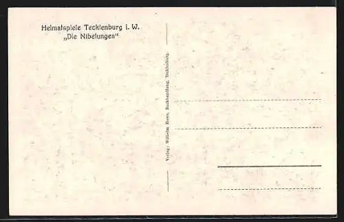 AK Tecklenburg i. W., Heimatspiele, Die Nibelungen, Theaterszene