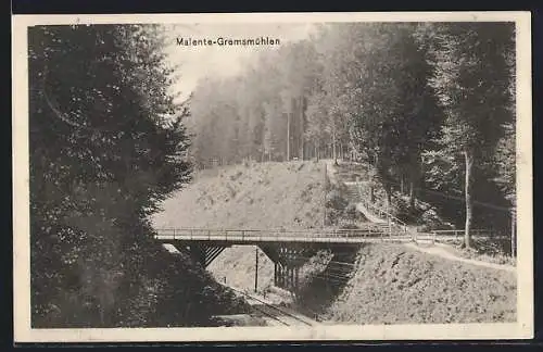 AK Malente /Gremsmühlen, Eisenbahntrasse und Wald