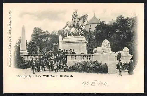 AK Stuttgart, Kaiser Wilhelm I. Denkmal