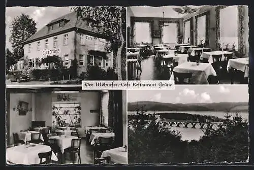AK Körbecke /Möhnesee, Cafe-Restaurant Grüne, Innenansichten