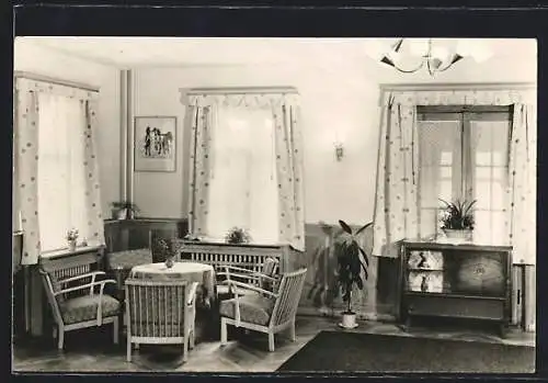 AK Oberschöna /Krs. Freiberg i. Sa., FDGB-Erholungsheim Ölmühle, Innenansicht