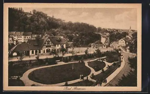 AK Bad Ilmenau, Ortspartie mit Strasse