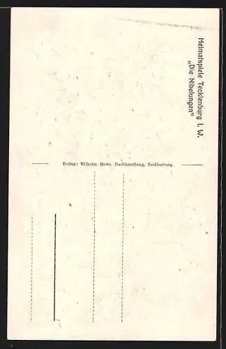 AK Tecklenburg, Die Nibelungen, Darstellerin in Germanenkostüm