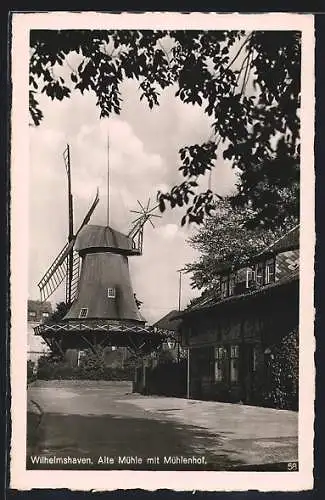 AK Wilhelmshaven, alte Mühle mit Mühlenhof