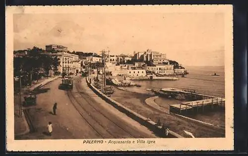 AK Palermo, Acquasanta e Villa Igea, Strassenbahn