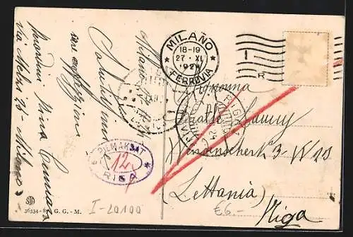 AK Milano, Corso Sempione, Strassenbahn