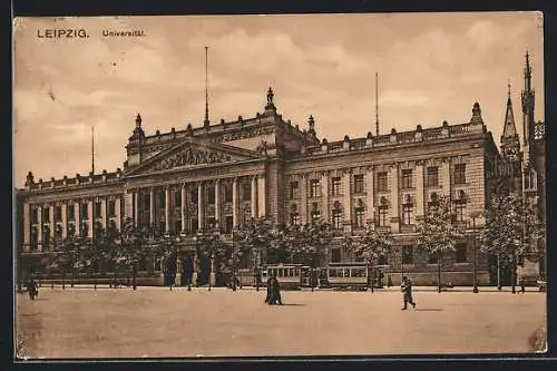 AK Leipzig, Universität, Strassenbahn