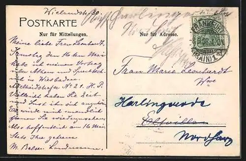 AK Frankfurt a. M., Kaiserstrasse mit Strassenbahn