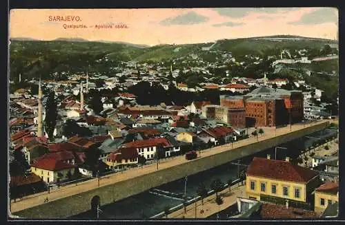 AK Sarajevo, Quaipartie mit Strassenbahn