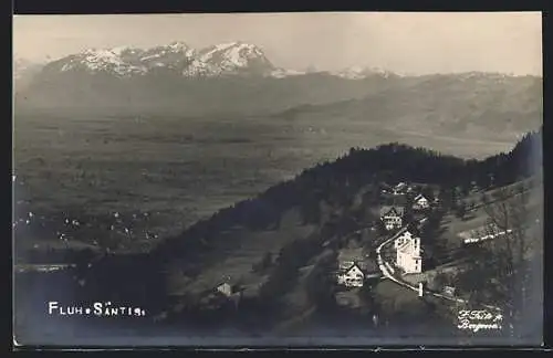 AK Fluh, Ortsansicht mit Säntis