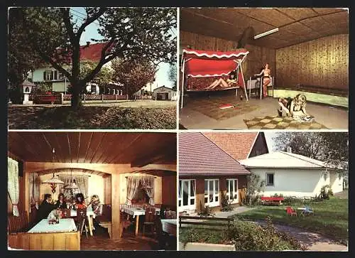 AK Kellberg bei Passau, Pension Gut Wolfersdorf, Bachl`s Kerzenstub`n, Innenansichten mit Gästen