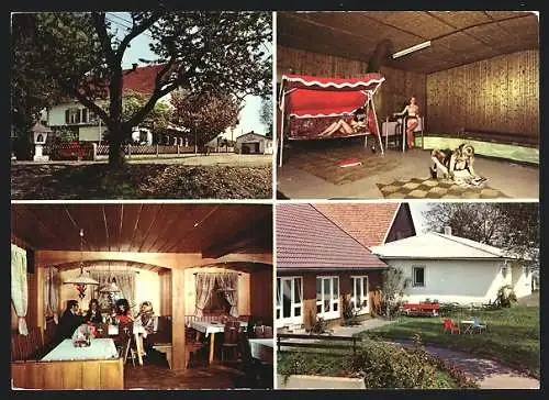 AK Kellberg bei Passau, Pension Gut Wolfersdorf, Bachl`s Kerzenstub`n, Innenansichten mit Gästen