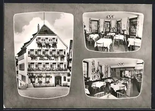 AK Tübingen, Das Hotel Deutsches Haus mit Speisezimmern, Inh. F. Heller