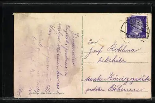 AK Marchtrenk, Teilansicht mit Strassenpartie