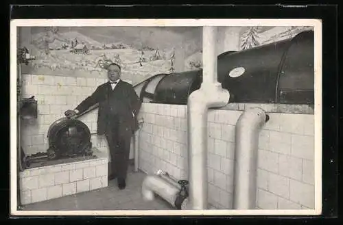 AK Wien, Klosterneuburger Keller, Renngasse 10, Maschinenraum mit Kältemaschine