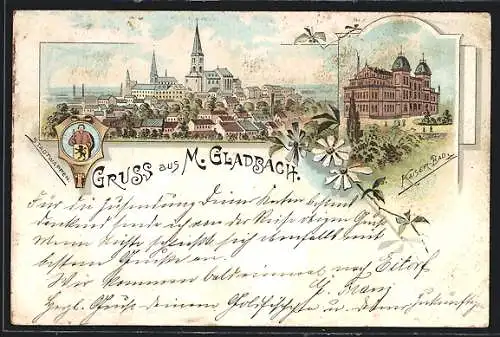 Lithographie M. Gladbach, Ortsansicht, Kaiserbad