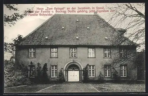AK Soest, Haus Zum Spiegel an der Jacobistrasse