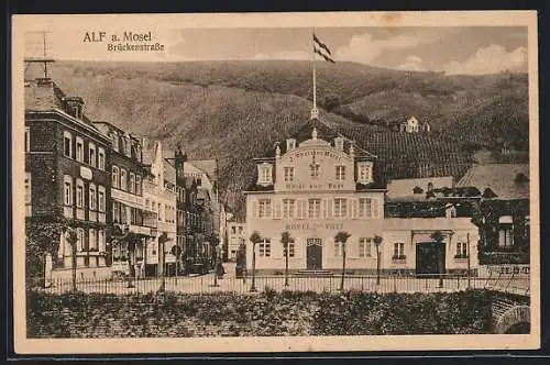 AK Alf a. Mosel, Hotel zur Post in der Brückenstrasse