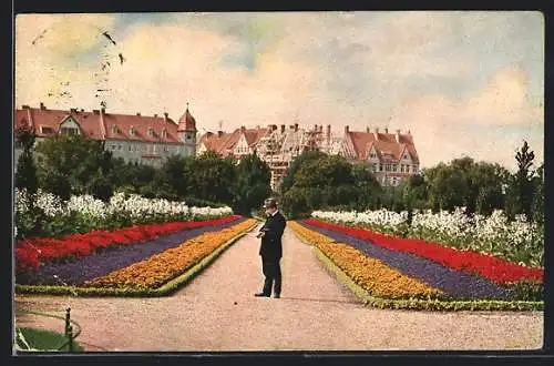 AK Erfurt, Haupteingang zur Gärtnerei, Bes. J. C. Schmidt