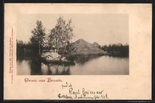 AK Branitz, Ansicht der Schlosspark-Pyramide