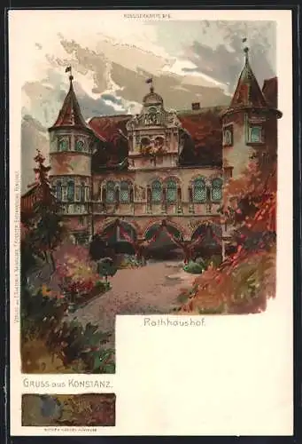 Künstler-AK Konstanz, Rathhaushof