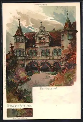 Künstler-AK Konstanz, Rathhaushof