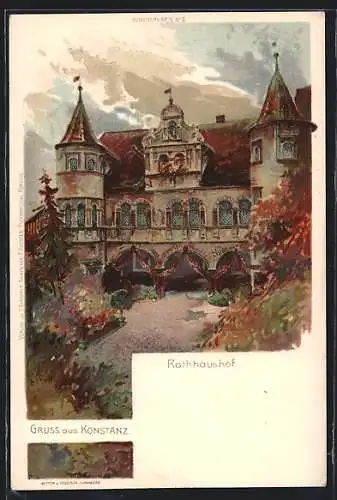 Künstler-AK Konstanz, Rathhaushof
