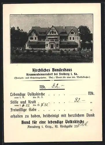 AK Krummenhennersdorf bei Freiberg, Kirchliches Bundeshaus