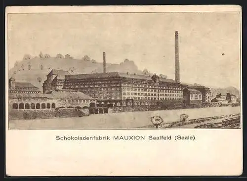 AK Saalfeld /Saale, Schokoladenfabrik Mauxion