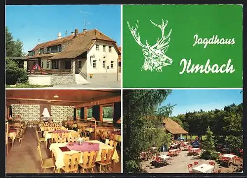 AK Ilmbach, Gasthaus mit Aussenterrasse Jagdhaus