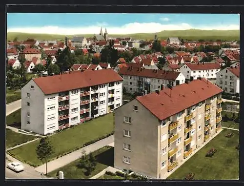 AK Gerolzhofen /Ufr., Wohnsiedlung, Blick in Richtung Ortskern