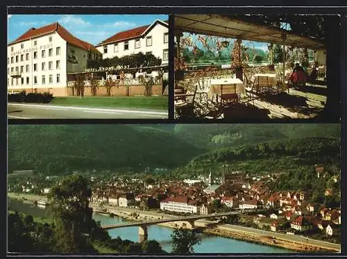 AK Eberbach am Neckar, Hotel Krone Post