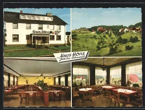 AK Juhöhe /Odenwald, Pension Café-Restaurant Haus Höfle