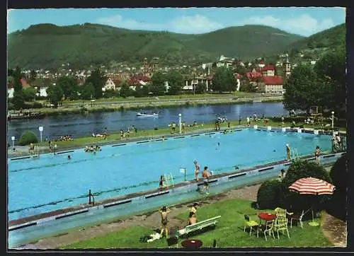 AK Eberbach am Neckar, Freibad am Fluss