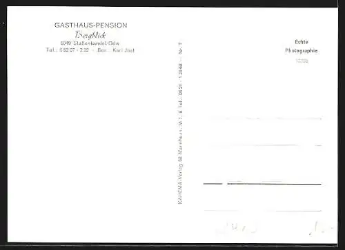 AK Stallenkandel /Odw., Gasthaus-Pension Bergblick