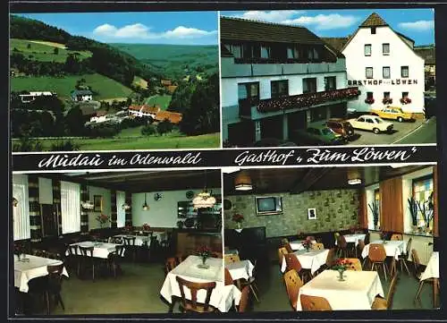 AK Mudau im Odenwald, Gasthof zum Löwen, Ortsansicht