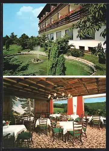 AK Dillberg /Opf., Hotel Berghof mit Garten