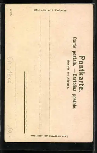 Künstler-Lithographie Fritz Voellmy: Montreux, Kirche