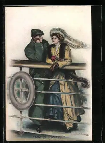 Künstler-AK Clarence F. Underwood: Mates for Life
