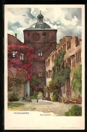 Künstler-AK Karl Mutter: Heidelberg, Schlossthor