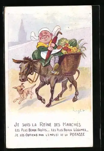 Künstler-AK Right: Je suis la reine des Marchés