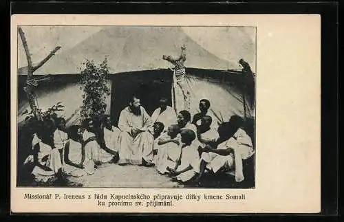 AK Missionar P. Ireneus predigt in Somalia