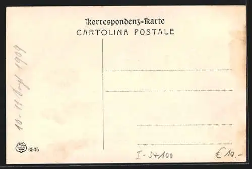 AK Trieste, Piazza Grande, Strassenbahn