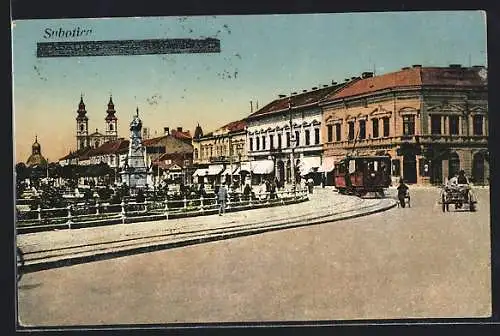 AK Subotica, Strassenbahn am Park
