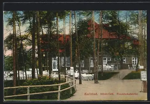 AK Karlsbad, Höhen-Café auf der Freundschaftshöhe